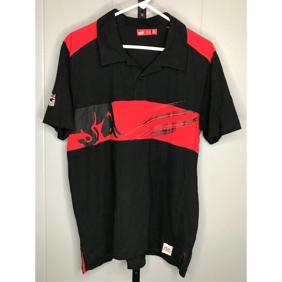 Red Bull Racing Formula 1 Nascar Polo Shirt Mens MD Puma Black Oracle F1 - Picture 1 of 5